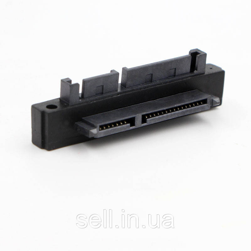 SATA-адаптер 7+15-pin • Кутовий 90° • Реверсійний • Екрановані дроти, фото 1