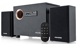 Microlab Акустична система M-105R 2.1, 10W, mini-jack, пк, чорний