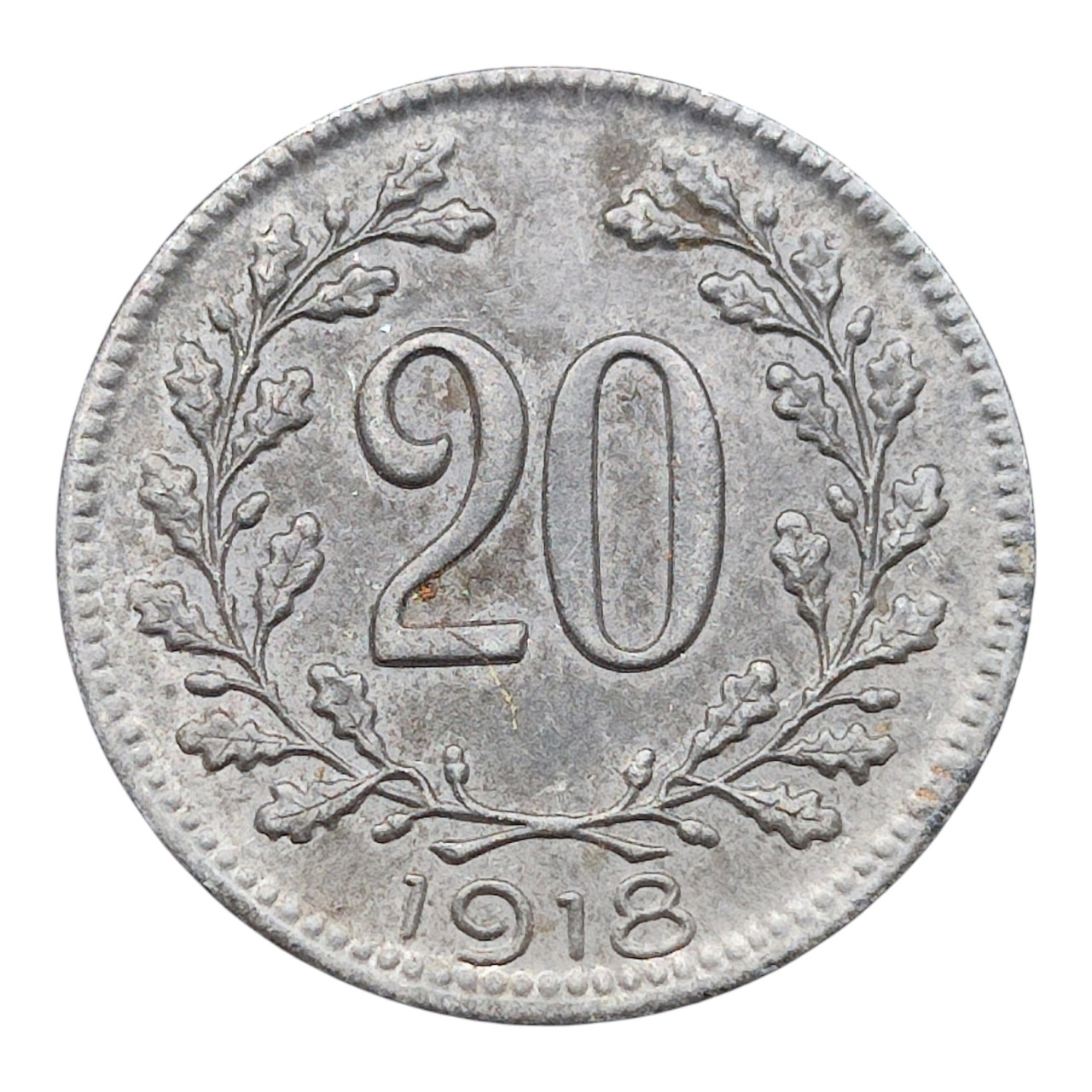 Австрія 20 гелерів, 1918 20 геллерів /мідно-нікелеві/