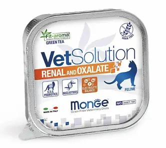 Вологий корм для кішок Monge VetSolution Renal and Oxalate при захворюваннях нирок 100 гр 24 шт