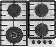 Gorenje Варильна поверхня газова на склі, 60см, чавун, білий