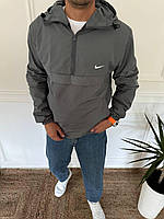 Чоловіча ветровка, 46/48, 50/52, чорний, графіт, плащівка Канада.