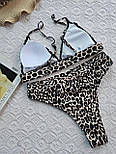 Купальник роздільний купальник леопардовий, фото 3
