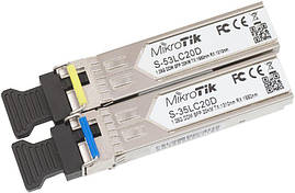 MikroTiK Комплект SFP-Трансиверiв S-3553LC20D (S-35LC20D 1шт, S-53LC20D 1 шт)