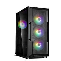 Zalman Корпус I3 NEO BLACK, без БЖ, 1xUSB3.0, 2xUSB2.0, 4x120 mm RGB fans, TG Side Panel, ATX, Black