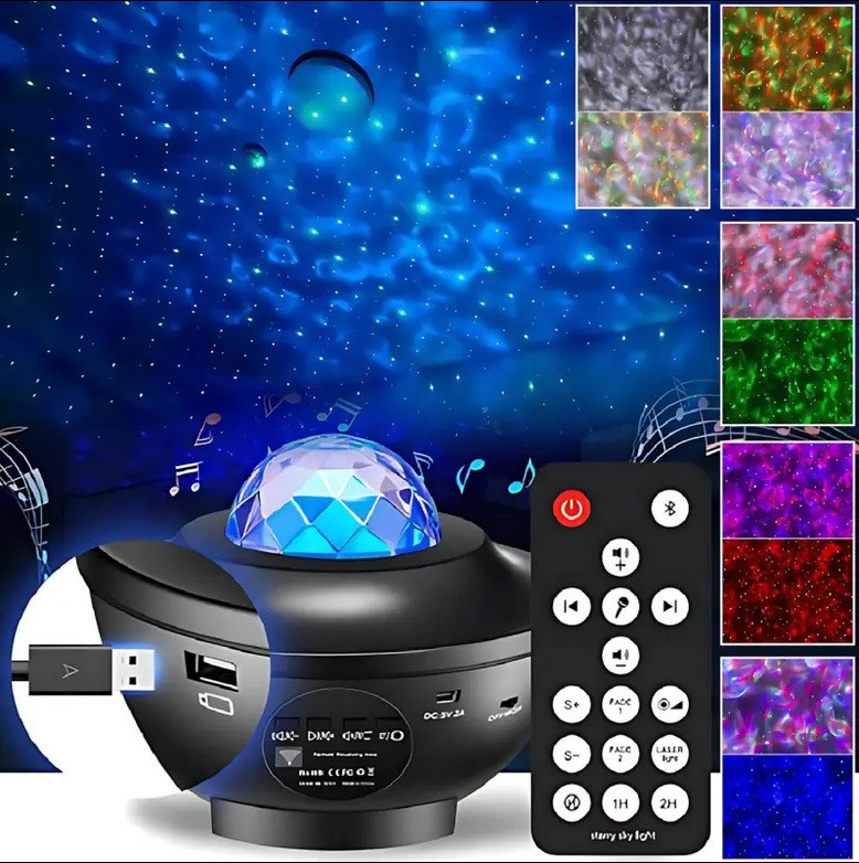 Проєктор зоряного неба. Світильник космос, фото 1