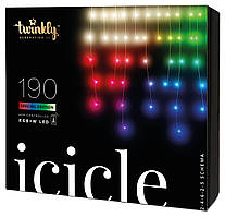 Twinkly Smart LED Гірлянда Twinkly Icicle RGBW 190, Gen II, IP44, довжина 5м, кабель прозорий