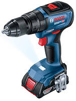Bosch Шурупокрут-дриль ударний акумуляторний GSB 18 V-50, 18V2х2.0А•год, 28•50Нм, 20+2, 460-1800об•хв, L-Case, 1.1кг
