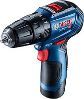 Bosch Шурупокрут-дриль ударний акумуляторний GSB 12V-30 12В 2х2А·год 18·30Нм 0-420·1600об·хв кейс 0.82кг