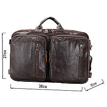 Сумка чоловіча Vintage 14106 трансформер Коричнева, фото 3