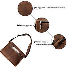 Сумка чоловіча Vintage 14231 в вінтажному стилі Коричнева, фото 4
