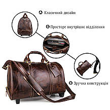 Сумка дорожня Vintage 14254 на колесах Коричнева, фото 5