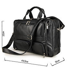 Сумка чоловіча Vintage 14379 Чорна, фото 3