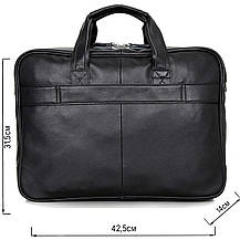 Сумка чоловіча Vintage 14398 для ноутбука 17 дюймів Чорна, фото 3