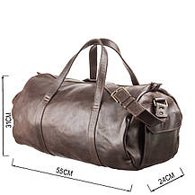 Сумка дорожня Grande Pelle 11044 Коричнева, фото 3