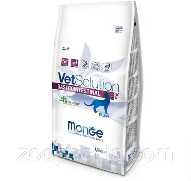 Сухий корм для кішок Monge VetSolution Cat Gastrointestinal при захворюваннях ШКТ 1.5 кг