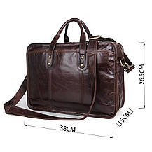 Сумка Vintage 14539 з натуральної шкіри Коричнева, фото 3