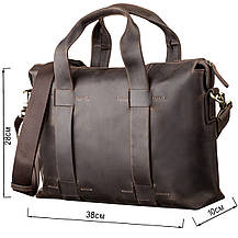 Сумка чоловіча SHVIGEL 11105 шкіряна Коричнева, фото 3