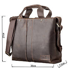 Сумка чоловіча SHVIGEL 11115 шкіряна Коричнева, фото 3