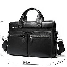 Сумка чоловіча Vintage 14579 Чорна, фото 3