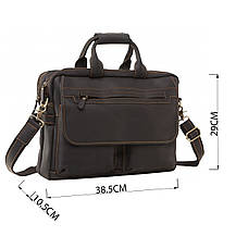 Сумка Vintage 14571 з вінтажної шкіри Коричнева, фото 3