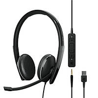 Sennheiser Гарнітура комп'ютерна стерео On-Ear ADAPT 165T USB II, 3.5мм/USB, односпрямований, сертифікат Microsoft Teams, 1.8м,
