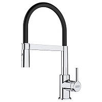 Franke Змішувач для кухні Lina, довж.виливу - 215мм, гнучкий, 1важіль, хром-чорний