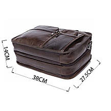 Сумка для ноутбуку з натуральної шкіри Vintage 14870 Коричнева, фото 3