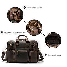 Сумка чоловіча багатофункціональна Vintage 14881 Коричнева, фото 5