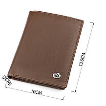 Чоловічий гаманець ST Leather 18348 (ST-2) міцний Коричневий, фото 4