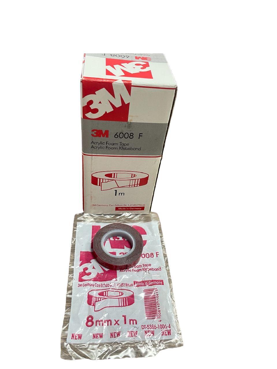 Стрічка липка (скотч) двостор."3М"/6008F-8мм*1м сіра