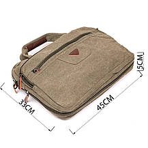 Сумка текстильна для ноутбука Vintage 20185 Зелена, фото 3