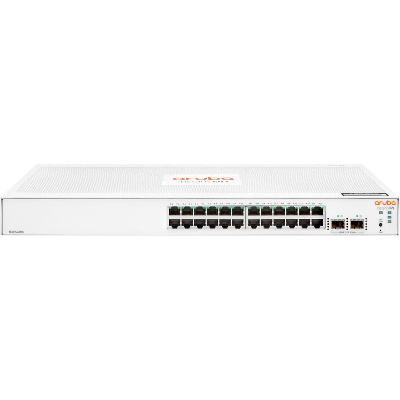 HPE Комутатор Aruba Instant On 1830 24xGE, 2SFP ports, LT Warranty