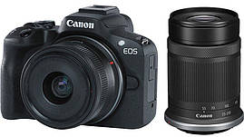 Canon Цифр. фотокамера EOS R50 + RF-S 18-45 IS STM + RF-S 55-210 IS STM Black