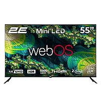2E Телевізор 55" MiniLED 4K 60Hz Smart WebOS Black