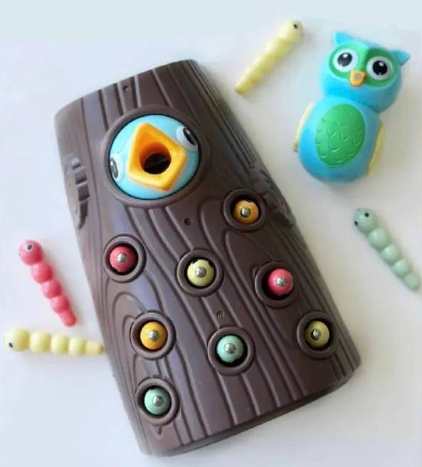 Розвиваюча гра з черв'ячками 8803-5 Нагодуй пташеня, фото 1