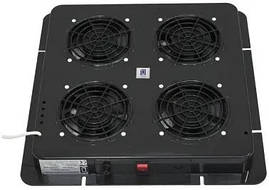 MIRSAN Блок вентиляторів 4 вентилятори, 230В, 30Вт, чорний