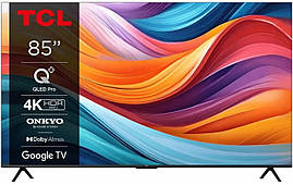 TCL Телевізор 85" QLED 4K 60Hz Smart Google TV Titan ONKYO sound