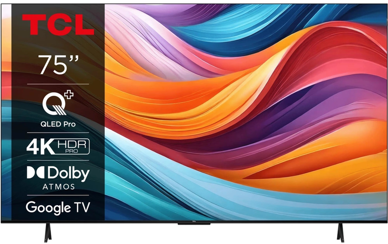 TCL Телевізор 75" QLED 4K 60Hz Smart Google TV Titan
