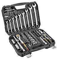 Neo Tools Набір інструментів, 82шт, 1/2", 1/4", CrV, eco кейс