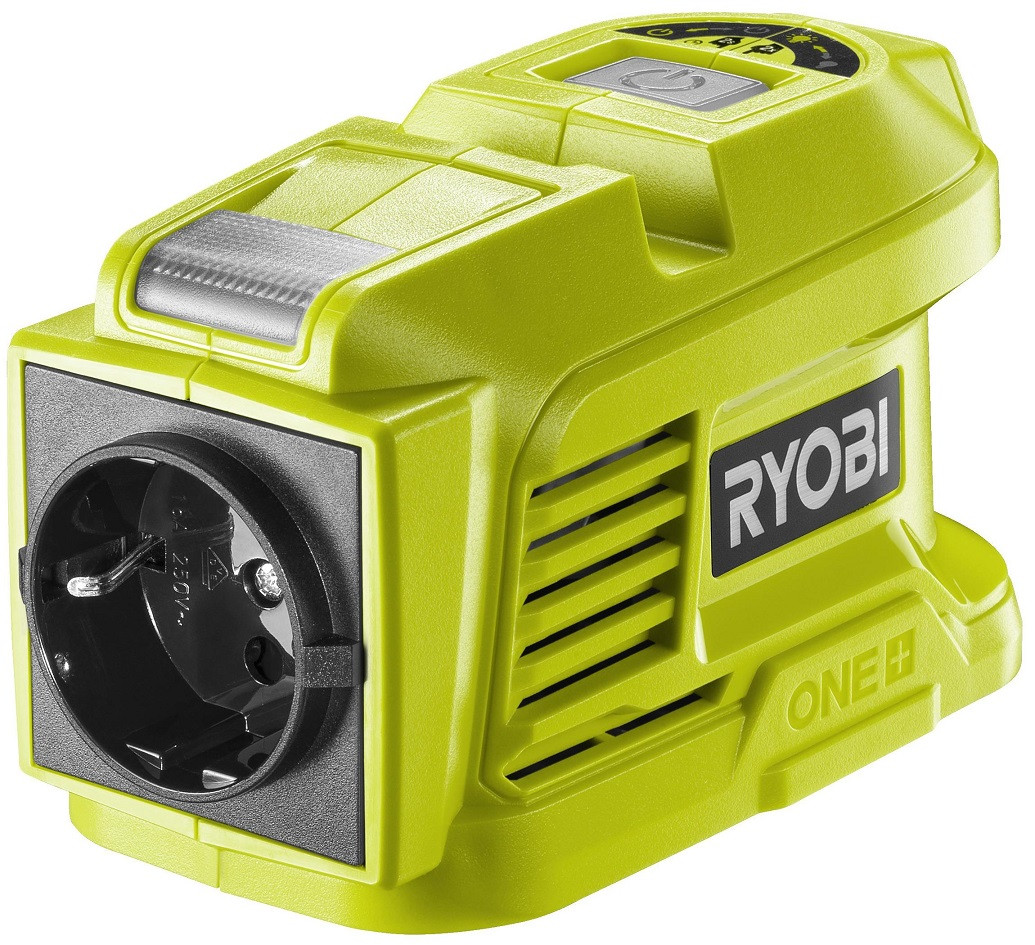 Ryobi Інвертор напруги акумуляторний ONE+ RY18BI150A-0, 220 Вольт, 150Вт/300Вт пікова, (без АКБ та ЗУ)