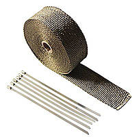 Термолента для глушителя из базальтового волокна до 700°C для автомобилей и мотоциклов 1м "Volcano WRAP"