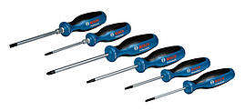 Bosch Вікрутка набір 6 шт., SL 3.5, 6.5 мм, Т15х75мм, Т20х100 мм, PH1x100 мм, PZ2x125 мм
