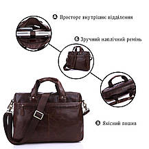 Сумка чоловіча Vintage 14114 Коричнева, фото 4