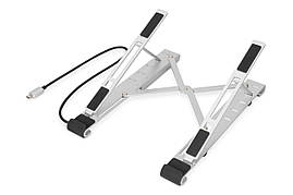 Digitus Підставка для ноутбука Variable Notebook Stand, до 17'', USB-C Dock 5-Port, сіра