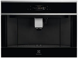 Electrolux Кавомашина вбудована, 2,5л, зерно+мелена, автомат.капуч, дисплей, сернор.керування, підсвітка, чорний
