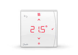 Danfoss Терморегулятор Icon2 Featured RT, IR датчик, +5...35 °C, програмований, бездротовий, накладний, 3В, білий