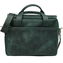 Чоловіча сумка-портфель із натуральної шкіри зелена RE-1812-4lx TARWA, фото 4