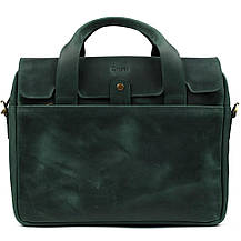 Чоловіча сумка-портфель із натуральної шкіри зелена RE-1812-4lx TARWA, фото 5