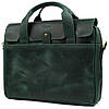 Чоловіча сумка-портфель із натуральної шкіри зелена RE-1812-4lx TARWA, фото 6